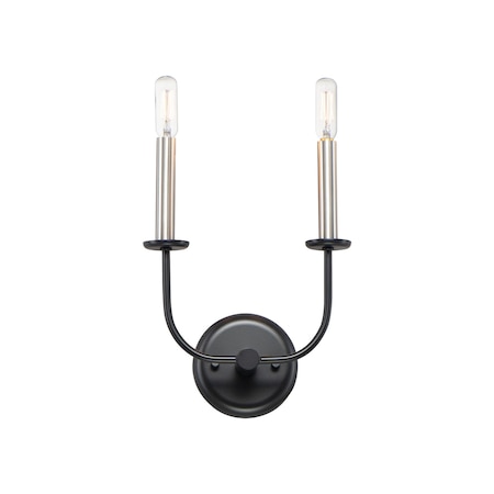 Maxim Lighting Wesley 2-Light Wall Sconce 10322BKSN